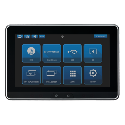 ADVSB10MM2 - Dual 10.1" Seat-Back Entertainment System Dual Android, HDMI, SD, USB, SmartStream & Touch-Screen Interface